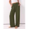imageANRABESS Womens Wide Leg Dress Pants 2026 High Waisted Button Pleated Palazzo Business Casual Pants Office Work TrousersArmy Green