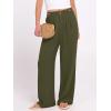 imageANRABESS Womens Wide Leg Dress Pants 2026 High Waisted Button Pleated Palazzo Business Casual Pants Office Work TrousersArmy Green