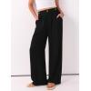 imageANRABESS Womens Wide Leg Dress Pants 2026 High Waisted Button Pleated Palazzo Business Casual Pants Office Work TrousersBlack