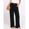 imageANRABESS Womens Wide Leg Dress Pants 2026 High Waisted Button Pleated Palazzo Business Casual Pants Office Work TrousersBlack