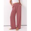 imageANRABESS Womens Wide Leg Dress Pants 2026 High Waisted Button Pleated Palazzo Business Casual Pants Office Work TrousersDusty Rose
