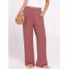 imageANRABESS Womens Wide Leg Dress Pants 2026 High Waisted Button Pleated Palazzo Business Casual Pants Office Work TrousersDusty Rose
