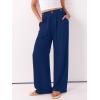 imageANRABESS Womens Wide Leg Dress Pants 2026 High Waisted Button Pleated Palazzo Business Casual Pants Office Work TrousersNavy Blue