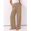 imageANRABESS Womens Wide Leg Dress Pants 2026 High Waisted Button Pleated Palazzo Business Casual Pants Office Work TrousersYellow Khaki