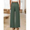 imageANRABESS Womens Wide Leg Linen Pants Summer Baggy Boho Casual Elastic Waist Long Lounge Travel Pants Trousers with PocketsArmy Green