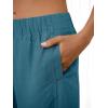imageANRABESS Womens Wide Leg Linen Pants Summer Baggy Boho Casual Elastic Waist Long Lounge Travel Pants Trousers with PocketsLake Blue