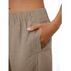 imageANRABESS Womens Wide Leg Linen Pants Summer Baggy Boho Casual Elastic Waist Long Lounge Travel Pants Trousers with PocketsLight Khaki
