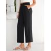 imageANRABESS Womens Wide Leg Palazzo Pants Summer Beach High Waisted Cropped Flowy Pants 2026 Dressy Casual Trousers with PocketsBlack