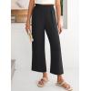 imageANRABESS Womens Wide Leg Palazzo Pants Summer Beach High Waisted Cropped Flowy Pants 2026 Dressy Casual Trousers with PocketsBlack