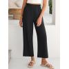 imageANRABESS Womens Wide Leg Palazzo Pants Summer Beach High Waisted Cropped Flowy Pants 2026 Dressy Casual Trousers with PocketsBlack