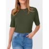 imageANRABESS Womens Half Sleeve Tops Crewneck Shirts Basic Fit Tee Trendy 2026 Spring Summer Business Casual TShirtsArmy Green