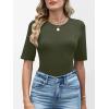 imageANRABESS Womens Half Sleeve Tops Crewneck Shirts Basic Fit Tee Trendy 2026 Spring Summer Business Casual TShirtsArmy Green