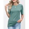 imageANRABESS Womens Half Sleeve Tops Crewneck Shirts Basic Fit Tee Trendy 2026 Spring Summer Business Casual TShirtsGray Green