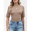 imageANRABESS Womens Half Sleeve Tops Crewneck Shirts Basic Fit Tee Trendy 2026 Spring Summer Business Casual TShirtsLight Khaki