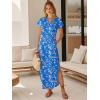 imageANRABESS Women Summer Maxi Dress Casual Short Sleeve V Neck Button Up Loose Split Travel Dresses 2026 Beach Vacation SundressBlue Pink Floral