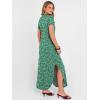imageANRABESS Women Summer Maxi Dress Casual Short Sleeve V Neck Button Up Loose Split Travel Dresses 2026 Beach Vacation SundressGreen White Purple Floral