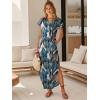 imageANRABESS Women Summer Maxi Dress Casual Short Sleeve V Neck Button Up Loose Split Travel Dresses 2026 Beach Vacation SundressLeaf Printed