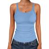 imageANRABESS Tank Top for Womens Summer 2026 Scoop Neck Sleeveless Ribbed Knit Workout Basic Tees Slim Fitted Cami ShirtsSky Blue