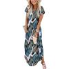 imageANRABESS Women Summer Maxi Dress Casual Short Sleeve V Neck Button Up Loose Split Travel Dresses 2026 Beach Vacation SundressLeaf Printed