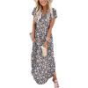 imageANRABESS Women Summer Maxi Dress Casual Short Sleeve V Neck Button Up Loose Split Travel Dresses 2026 Beach Vacation SundressNavy Blue Pink Floral