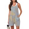 imageANRABESS Womens Rompers Summer Casual Loose Sleeveless Overalls Spaghetti Strap Shorts Jumpsuit 2026 Beach Vacation OutfitsDiamond Stripe