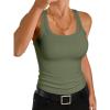 imageANRABESS Womens Sleeveless Square Neck Tank Tops Summer Racerback Workout Top Ribbed Knit Slim Fit Basic 2026 Casual ClothesArmy Green