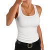 imageANRABESS Womens Sleeveless Square Neck Tank Tops Summer Racerback Workout Top Ribbed Knit Slim Fit Basic 2026 Casual ClothesWhite
