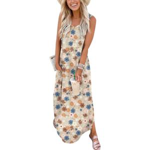 imageANRABESS Women Maxi Dress Summer Casual Sleeveless V Neck Sundress Coverups Beach Vacation Clothes with PocketsFloral Flowers