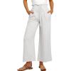 imageANRABESS Women Linen Pants Casual Loose High Waist Boho Wide Leg Cropped Palazzo Beach Pants Summer Outfits 2026 TrendyWhite