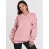 imageANRABESS Womens Oversized V Neck Sweatshirt Fleece Long Sleeve Hoodies Pullover Comfy Top 2026 Outfits Teen Preppy Clothes Light Pink Small