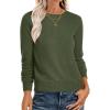 imageANRABESS Sweaters for Women Long Sleeve Lightweight Crewneck Soft Basic Knit Loose Fit Pullover Top 2025 Fall Trendy OutfitsArmy Green