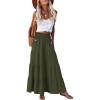 imageANRABESS Womens Maxi Skirt Summer Boho Long Flowy Elastic High Waist ALine Tiered Skirts 2026 Casual Beach Vacation ClothesArmy Green