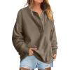 imageANRABESS Womens Oversized Sweatshirt Long Sleeve Henley Pullover Tops 2026 Spring Casual Button Loose Fit Teens OutfitsBrown