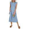 imageANRABESS Womens Summer Casual Midi Dress Sleeveless Crewneck Loose Split WrinkleFree Beach Travel Vacation Long SundressLight Blue
