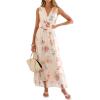 imageANRABESS Womens Summer Floral Dress V Neck Sleeveless Flowy Wedding Guest Maxi Tulle Dresses Casual Beach Vacation ClothesMulticolored Rose Apricot