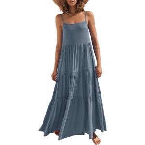 imageANRABESS Womens Maxi Dress 2026 Summer Casual Sleeveless Spaghetti Strap Boho Sundress Flowy Tiered Beach Vacation Long DressGrey Blue