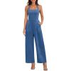 imageANRABESS Dressy Jumpsuits for Women Summer Casual Sleeveless Wide Leg Rmpers with Pockets One Piece Outfits 2026 SpringNavy Blue