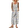 imageANRABESS Overalls for Women Casual Summer Jumpsuits Adjustable Straps Loose Fit Bib Overalls Pockets Spring Vacation ClothesYellow Blue Floral