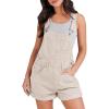 imageANRABESS Overalls for Women Denim Shorts Overalls 2026 Summer Casual Loose Fit Adjustable Rompers Jean jumpsuit Bib ShortallsApricot