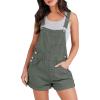 imageANRABESS Overalls for Women Denim Shorts Overalls 2026 Summer Casual Loose Fit Adjustable Rompers Jean jumpsuit Bib ShortallsArmy Green