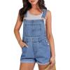 imageANRABESS Overalls for Women Denim Shorts Overalls 2026 Summer Casual Loose Fit Adjustable Rompers Jean jumpsuit Bib ShortallsB Washed Blue