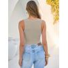 image:imageANRABESS Tank Tops for Women V Neck Ribbed Knit Slim Fitted Sleeveless Basic Tee Tanks Casual Summer Clothes 2026Almond