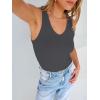 image:imageANRABESS Tank Tops for Women V Neck Ribbed Knit Slim Fitted Sleeveless Basic Tee Tanks Casual Summer Clothes 2026Charcoal