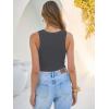 image:imageANRABESS Tank Tops for Women V Neck Ribbed Knit Slim Fitted Sleeveless Basic Tee Tanks Casual Summer Clothes 2026Charcoal