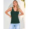 image:imageANRABESS Tank Tops for Women V Neck Ribbed Knit Slim Fitted Sleeveless Basic Tee Tanks Casual Summer Clothes 2026Deep Green