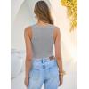 image:imageANRABESS Tank Tops for Women V Neck Ribbed Knit Slim Fitted Sleeveless Basic Tee Tanks Casual Summer Clothes 2026Grey