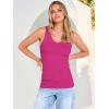image:imageANRABESS Tank Tops for Women V Neck Ribbed Knit Slim Fitted Sleeveless Basic Tee Tanks Casual Summer Clothes 2026Hot Pink