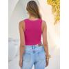 image:imageANRABESS Tank Tops for Women V Neck Ribbed Knit Slim Fitted Sleeveless Basic Tee Tanks Casual Summer Clothes 2026Hot Pink