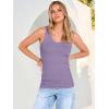 image:imageANRABESS Tank Tops for Women V Neck Ribbed Knit Slim Fitted Sleeveless Basic Tee Tanks Casual Summer Clothes 2026Purple