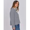 image:imageANRABESS Women Cardigan Sweater Dressy Casual Classic Long Sleeve Crew Neck Button Down Tweed Knit Jacket 2026 Fall OutfitsGrey